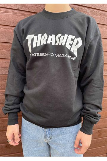 Thrasher Sweatshirt - Skate Mag - Svart